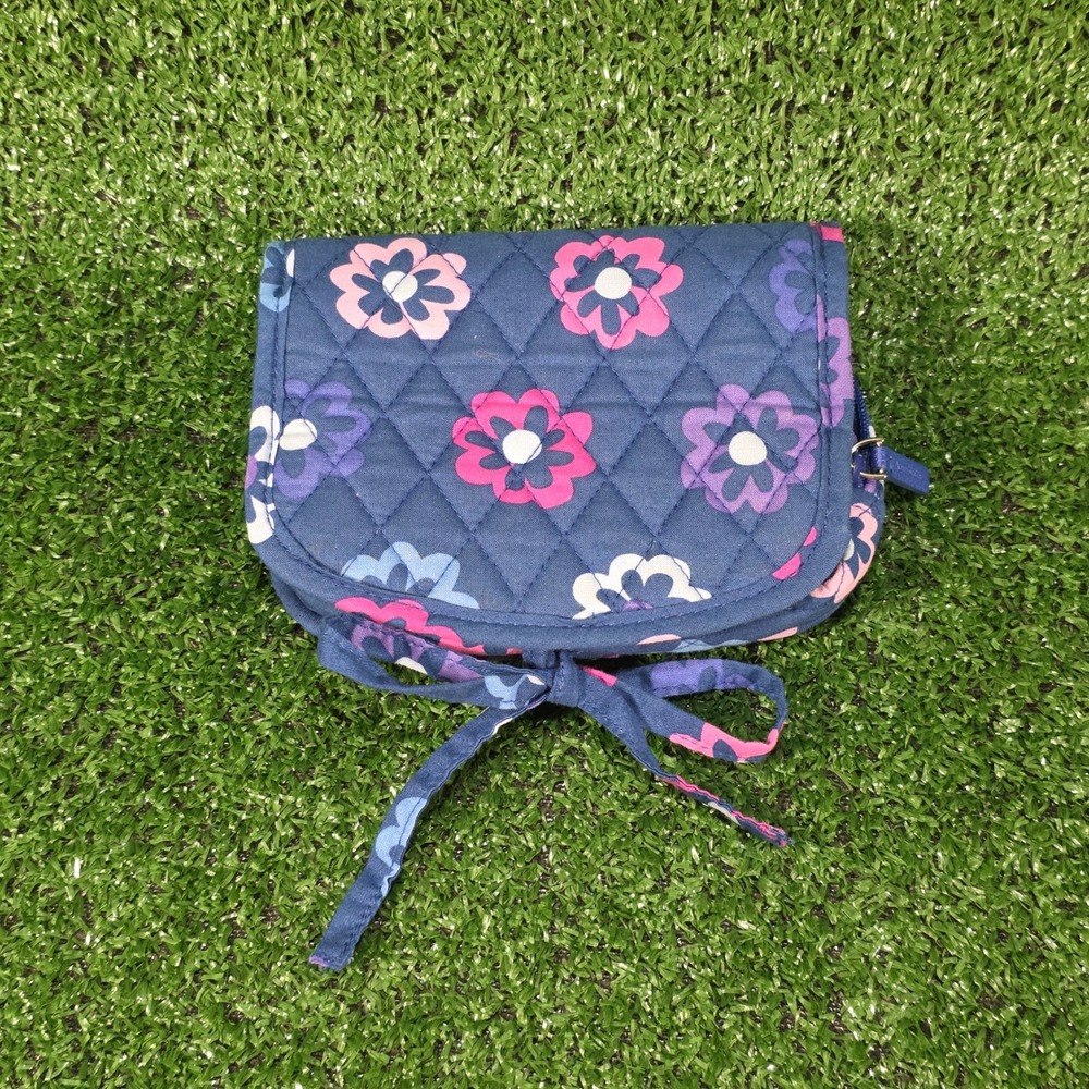 Vera Bradley Triple Zip Travel Organizer / Cosmetic Organizer in Ellie Flowers